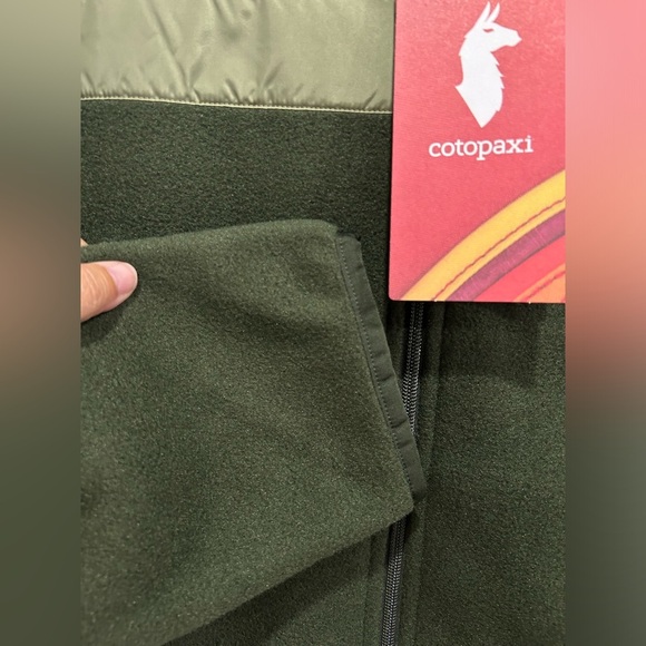 Cotopaxi Men's Large Teca Fleece Full-Zip Jacket Happy Hiker Green Blue NWT - Picture 4 of 8